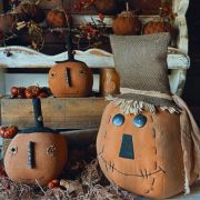 Grande Testa di zucca primitive jack o’lantern