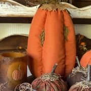 Grande zucca in stoffa arancione