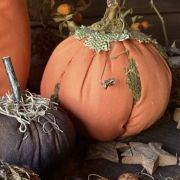 Zucca tonda in stoffa arancione