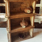 Vecchia mensola in legno 3 scomparti