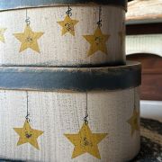 Set 2 scatole primitive con stelle in cartone