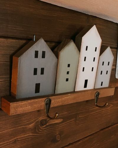 Appendino da parete primitive in legno