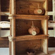 Vecchia mensola in legno 3 scomparti