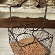 porta bottiglie francese in legno e ferro