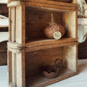 Vecchia mensola in legno 3 scomparti