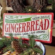Targa americana in ferro “gingerbread”