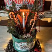 Secchio americano in ferro “holiday Greens”