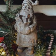 Babbo natale in legno intagliato