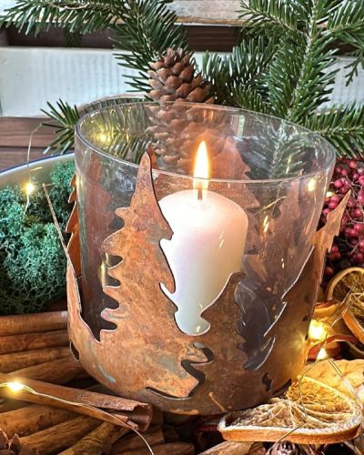 Abeti porta tealight in ferro