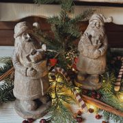 Babbo natale in legno intagliato