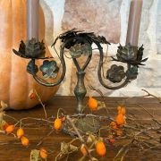 Candelabro in bronzo anticato