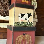 Set da 3 scatole americane country primitive