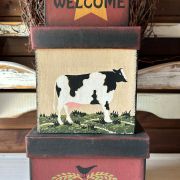 Set da 3 scatole americane country primitive