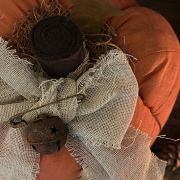 Zucca autunnale in tessuto americano primitive e stelle patchwork