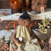 Pumpkin girl streghetta di pezza primitive