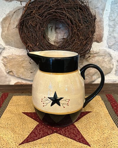 Grande brocca in ceramica country primitive