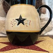 Grande brocca in ceramica country primitive