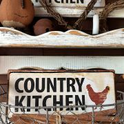 Targa in ferro  “country kitchen”
