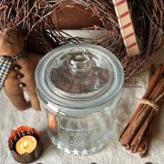 Barattolo in vetro con gingerbread e ricetta biscotti pan di zenzero