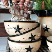 Ciotola country primitive per cereali in ceramica