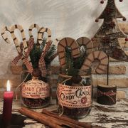 Barattolo Candy Canes con decorazioni