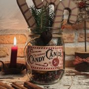 Barattolo Candy Canes con decorazioni