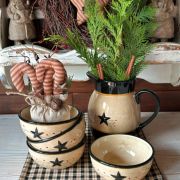 Ciotola country primitive per cereali in ceramica