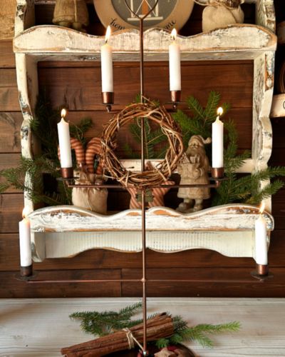 Albero in ferro porta candele