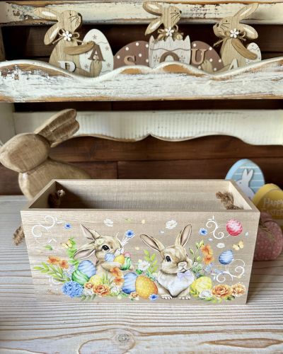 Cassettina pasquale in legno grande