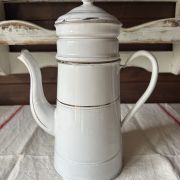 Antica caffettiera francese smaltata